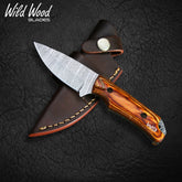 Boone Pro Damascus Steel Skinner – Handcrafted Tali Wood
