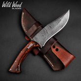 Scythian Warrior Damascus Steel Hunting Knife