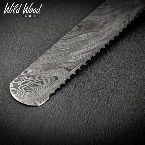 Cavallari Damascus Serrated Bread Knife – Yellow & Black