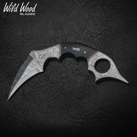 Dragon Fang Damascus Steel Karambit