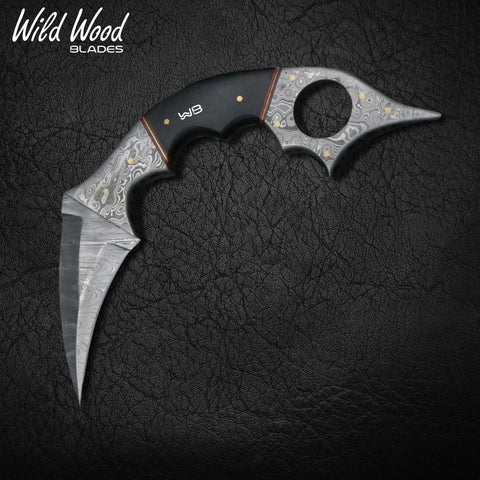 Dragon Fang Damascus Steel Karambit