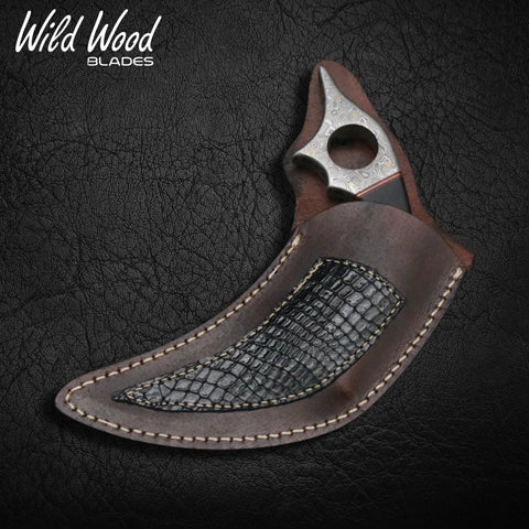 Dragon Fang Damascus Steel Karambit