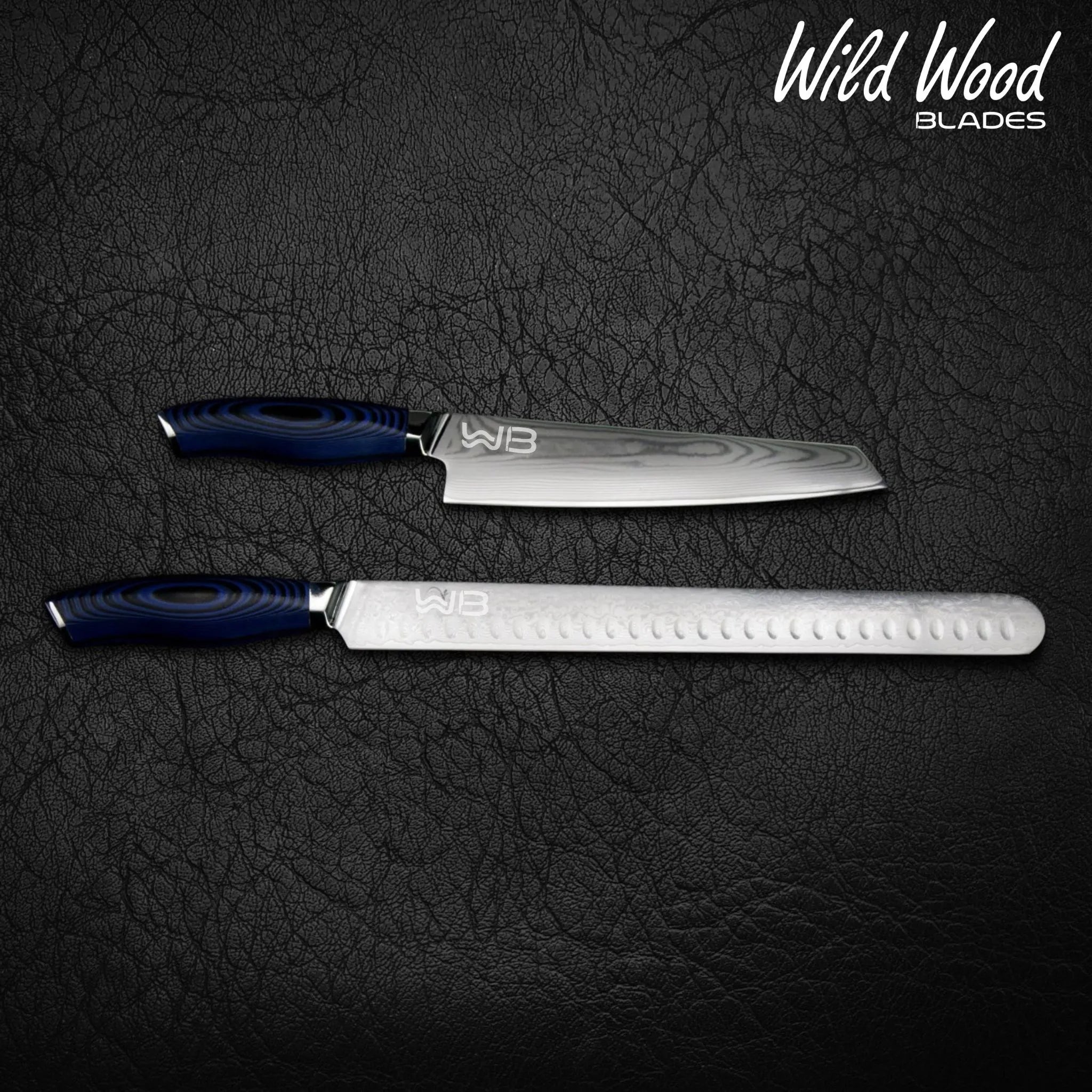 GrillMaster Japanese Damascus Steel Knife Set (2-Piece)
