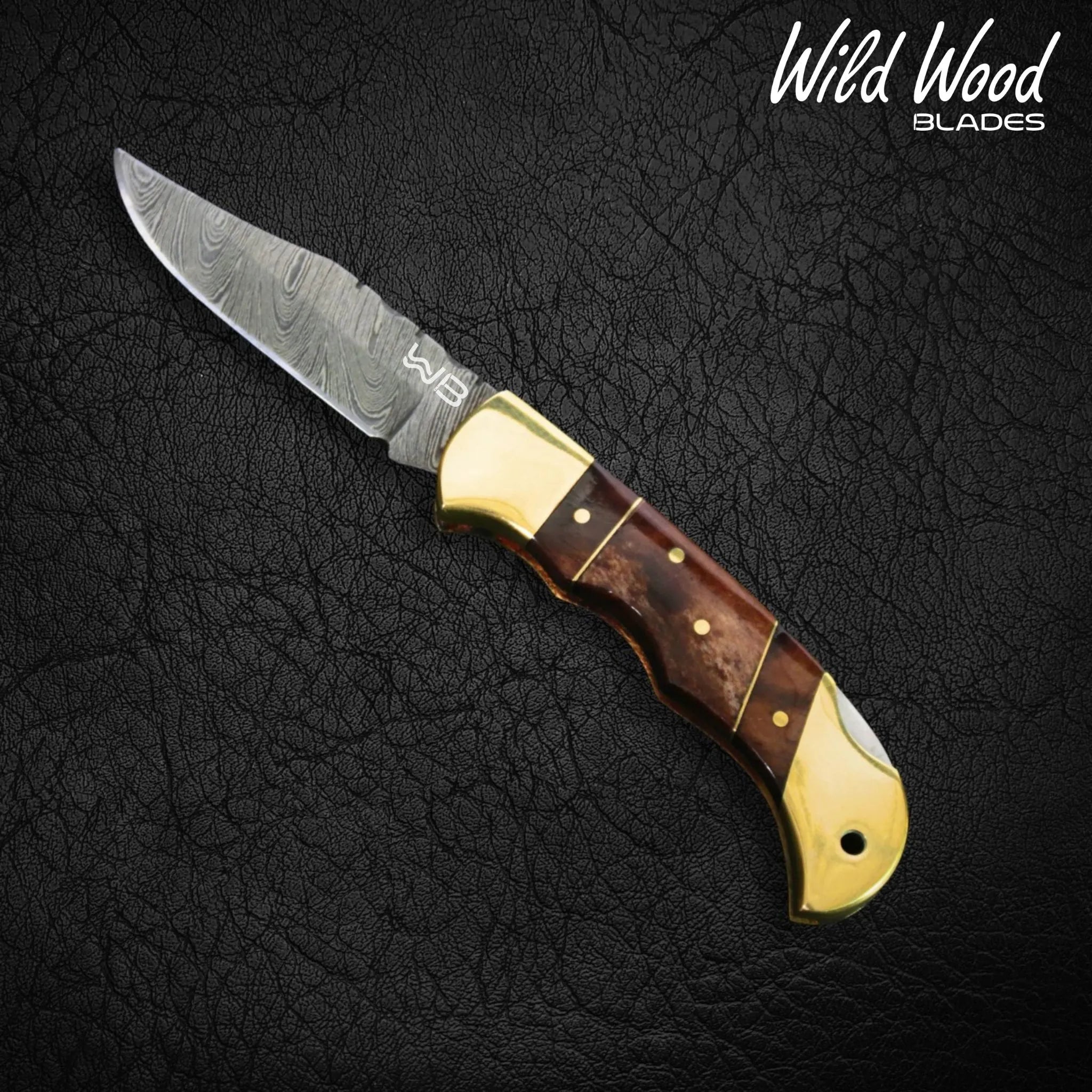 Hemingway Damascus Steel Folding Knife