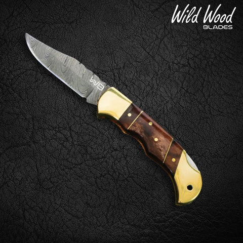 Hemingway Damascus Steel Folding Knife