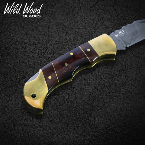 Hemingway Damascus Steel Folding Knife