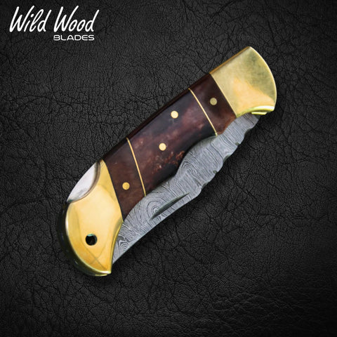 Hemingway Damascus Steel Folding Knife