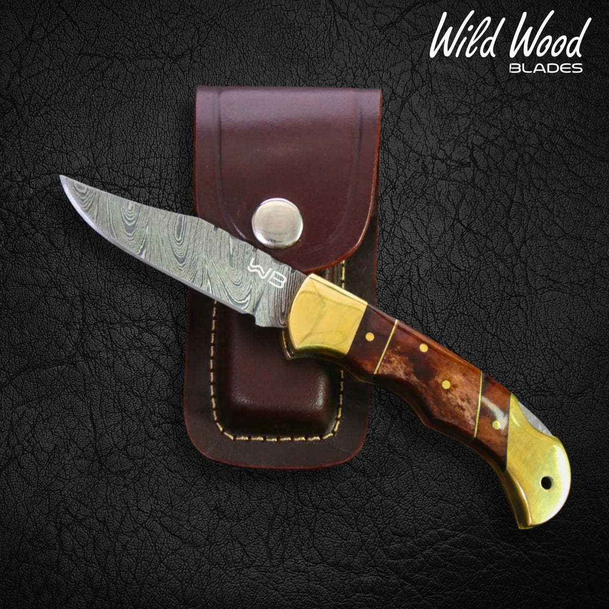 Hemingway Damascus Steel Folding Knife