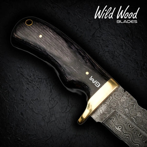 Jim Baker Handmade Damascus Steel Skinning Knife