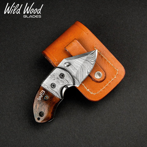 Lightoller Damascus Steel EDC Folding Knife