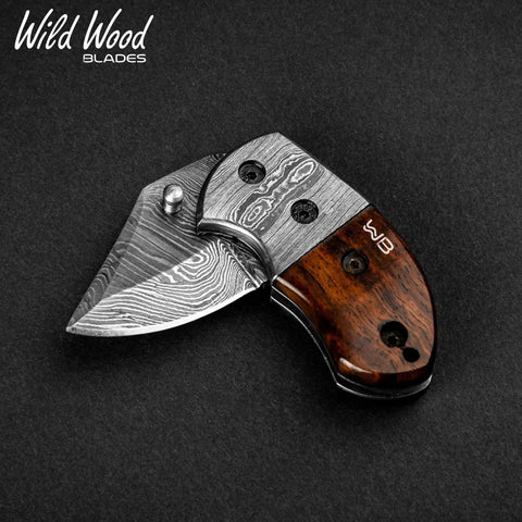 Lightoller Damascus Steel EDC Folding Knife