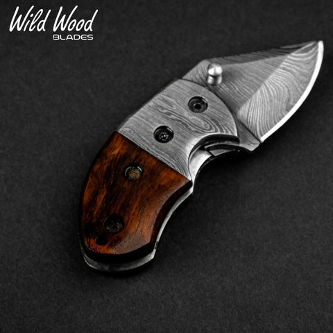 Lightoller Damascus Steel EDC Folding Knife