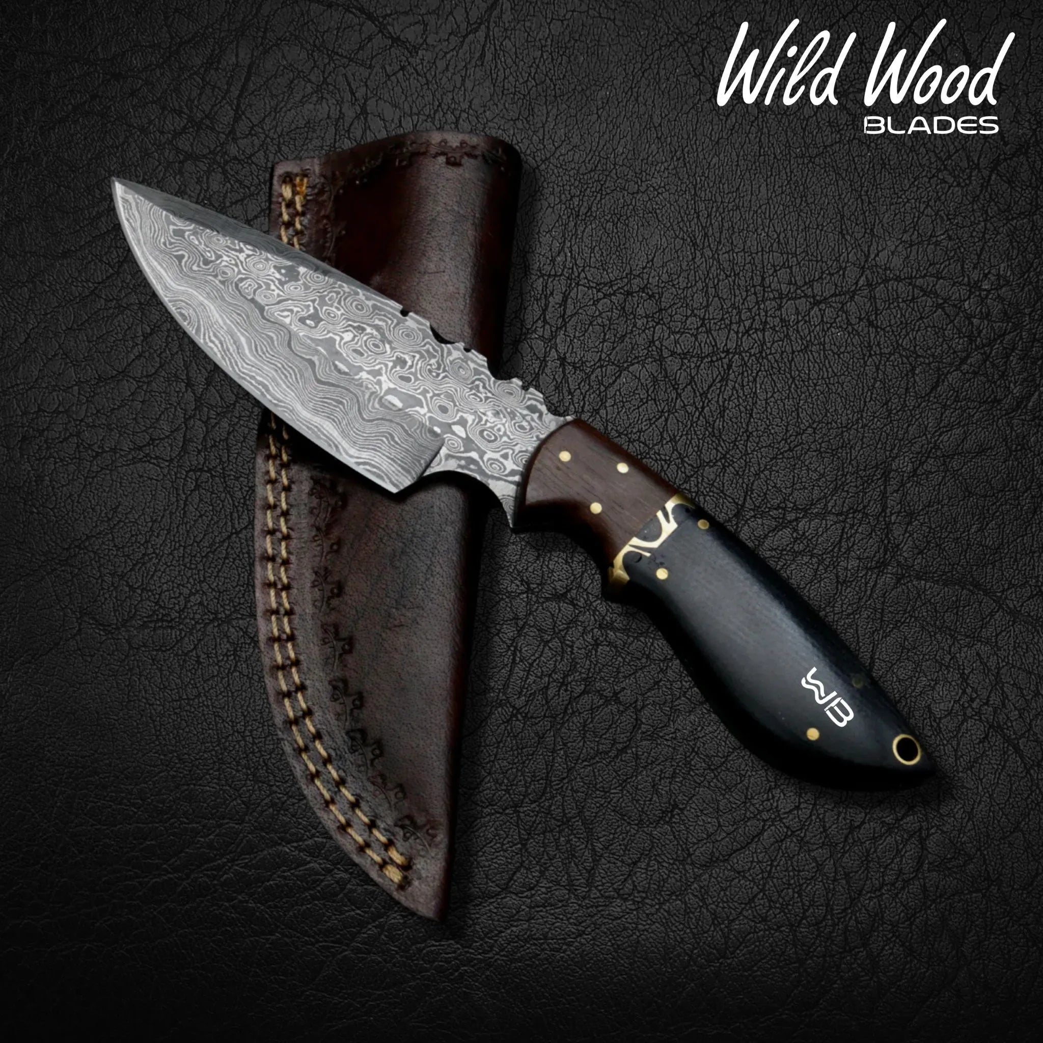 Quanah Handmade Damascus Steel Hunting Knife