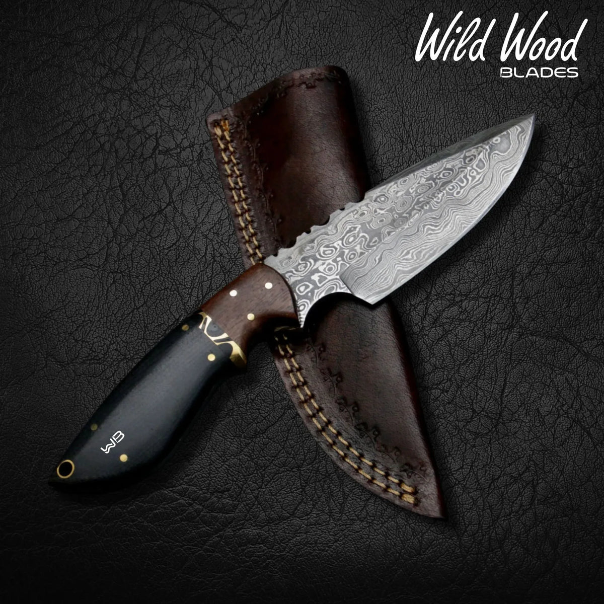 Quanah Handmade Damascus Steel Hunting Knife